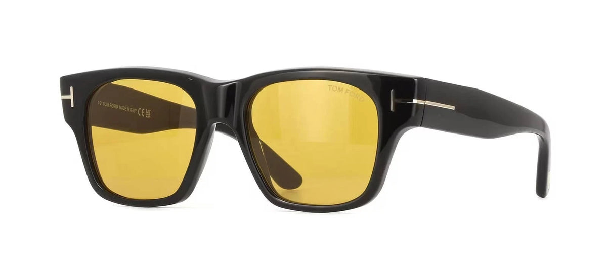 Tom Ford CAINE-02 FT1280 Shiny Black/Brown (01E) Sunglasses