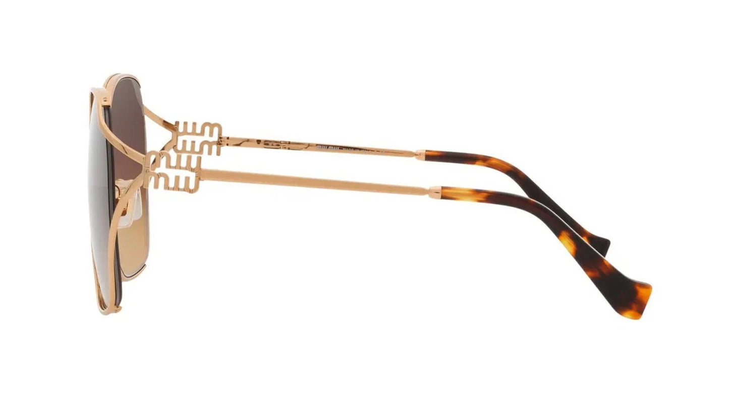 Miu Miu SMU 52WS Gold/Brown Shaded (7OE-6S1) Sunglasses