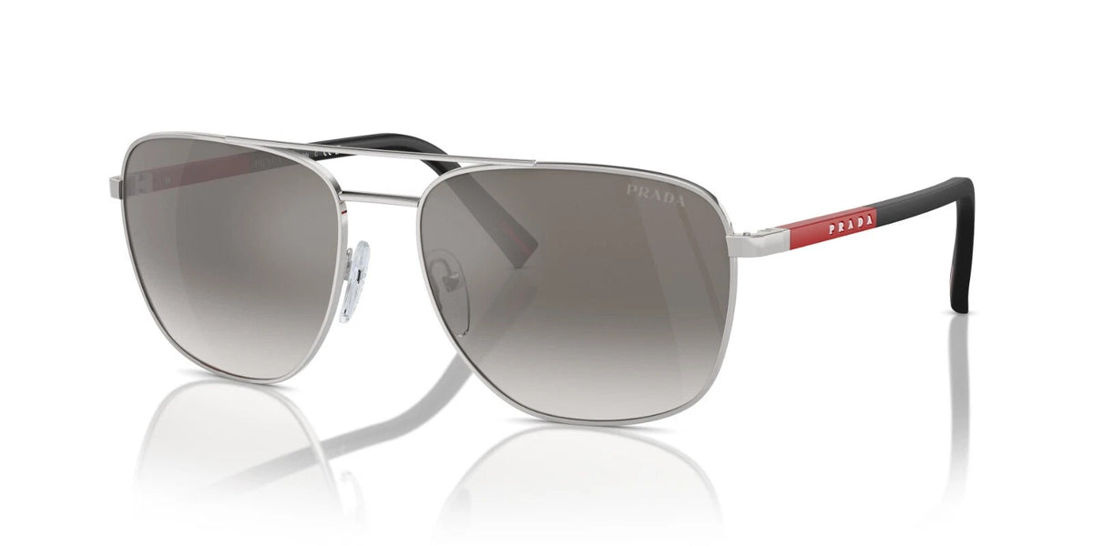 Prada Linea Rossa PS 54ZS Silver/Grey Silver Mirrored (1BC02M) Sunglasses