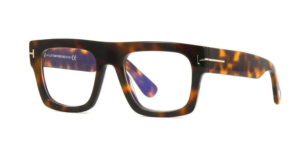 Tom Ford FAUSTO FT 5634-B BLUE BLOCK Dark Havana (056) Eyeglasses