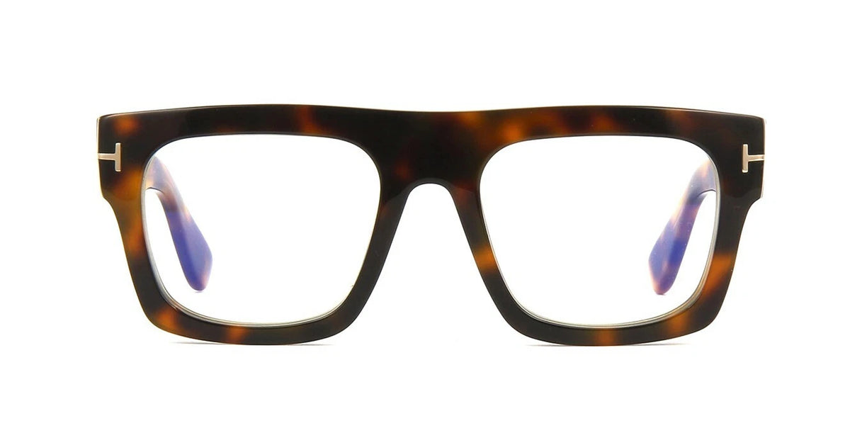 Tom Ford FAUSTO FT 5634-B BLUE BLOCK Dark Havana (056) Eyeglasses