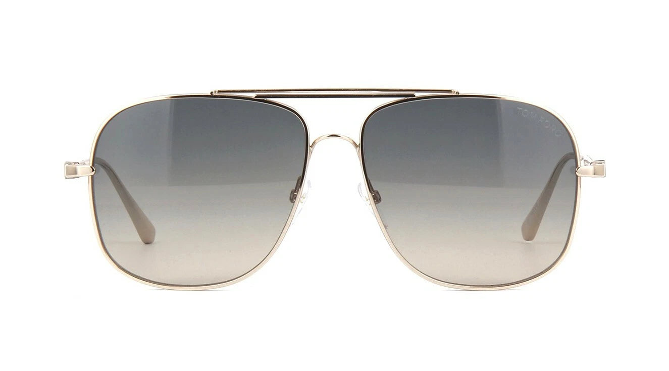 Tom Ford JUDE FT 0669 Rose Gold/Grey Pink Shaded Flash (28B) Sunglasses