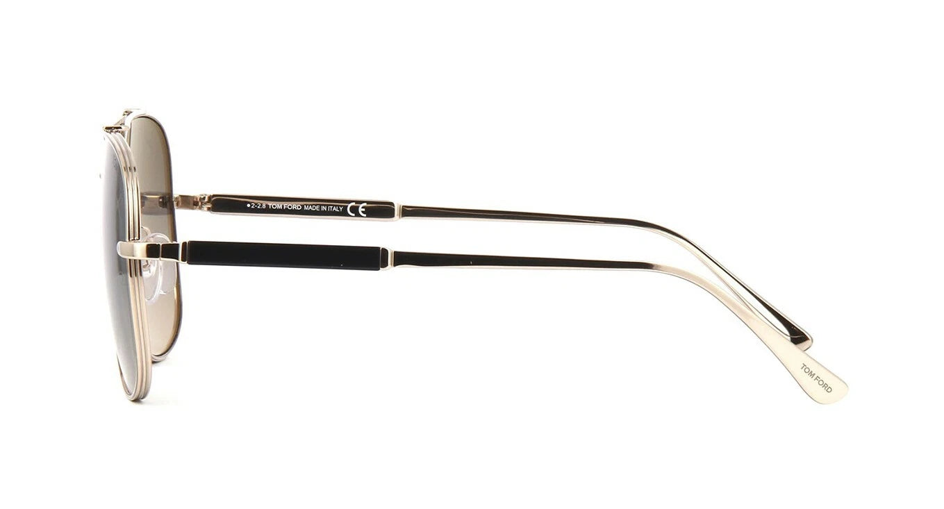 Tom Ford JUDE FT 0669 Rose Gold/Grey Pink Shaded Flash (28B) Sunglasses