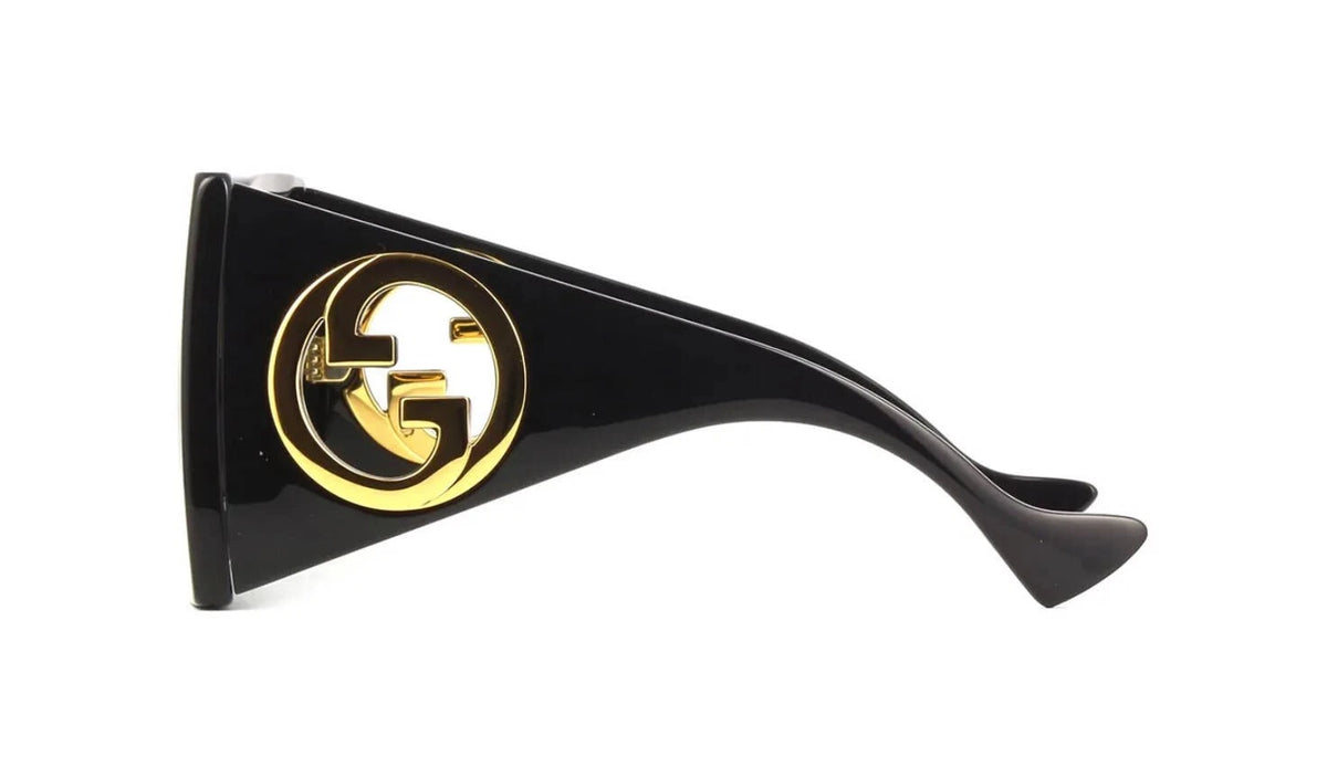 Gucci GG1254S Black With Gold/Grey (001) Sunglasses
