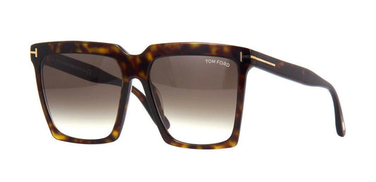 Tom Ford SABRINA-02 FT 0764 Dark Havana/Brown Shaded (52K) Sunglasses