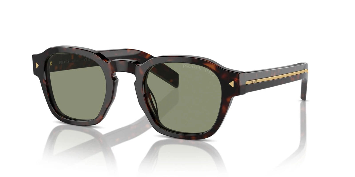 Prada PR A16S Radica Tortoise/Green Polarized (17N20G) Sunglasses