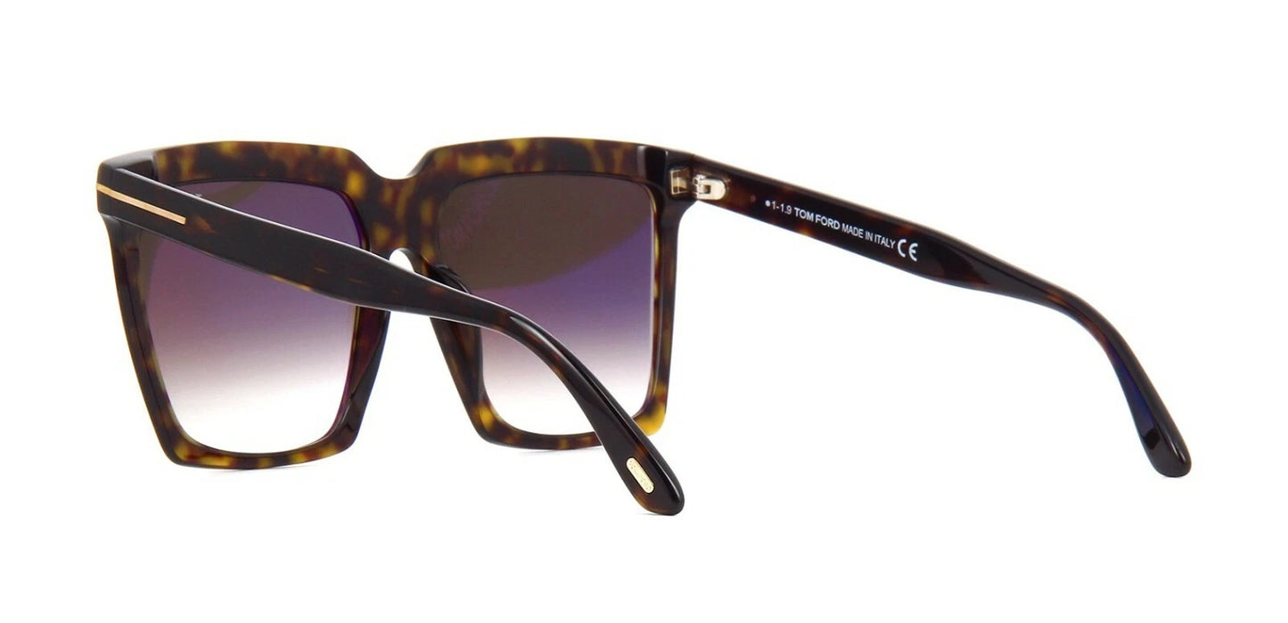 Tom Ford SABRINA-02 FT 0764 Dark Havana/Brown Shaded (52K) Sunglasses