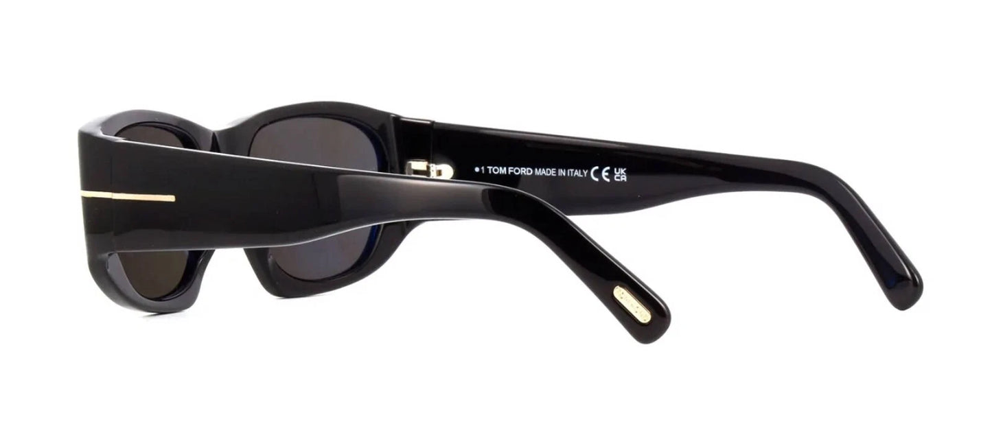 Tom Ford CYRILLE-02 FT 0987 Shiny Black/Grey (01A) Sunglasses