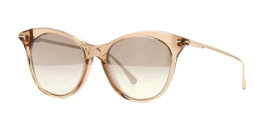Tom Ford MICAELA FT 0662 Brown Crystal/Brown Shaded Mirror (45G) Sunglasses