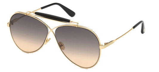 Tom Ford HOLDEN FT 0818 Gold/Grey Beige Shaded (30B) Sunglasses