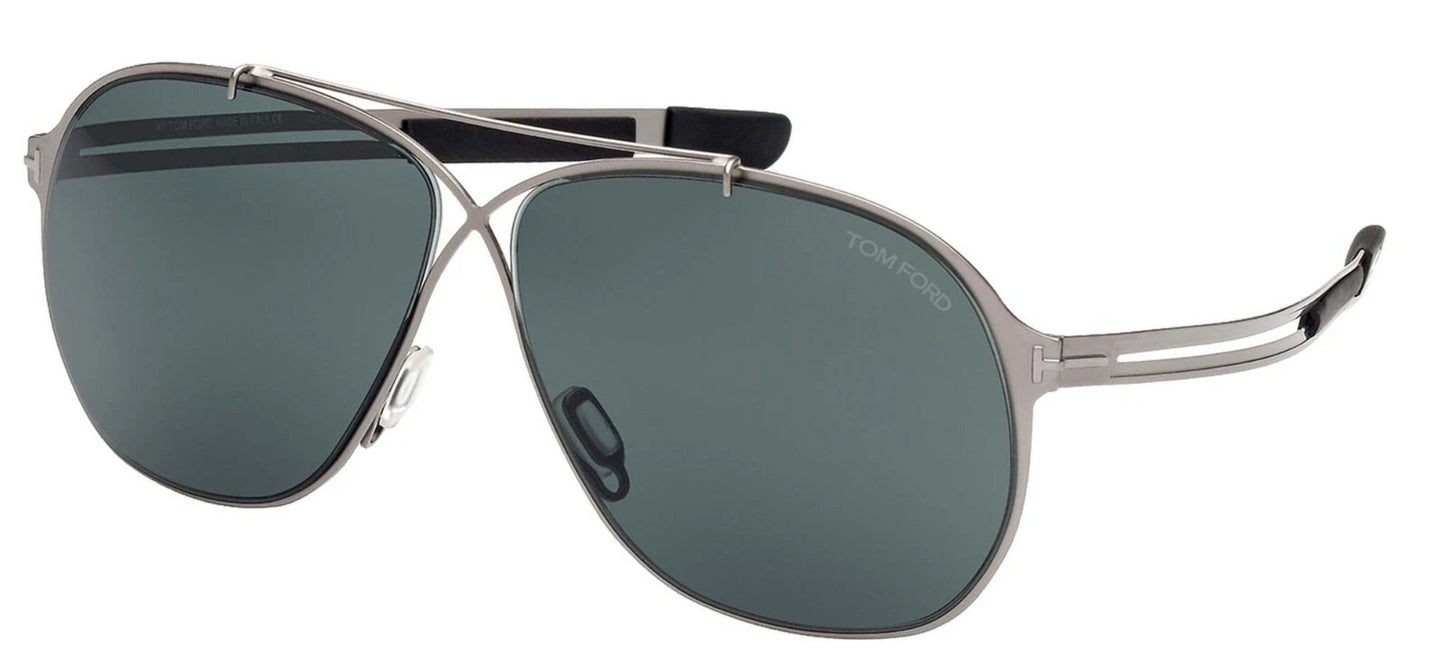 Tom Ford ORSON FT 0829 Light Ruthenium/Blue Green (14V) Sunglasses