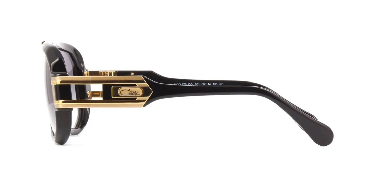 CAZAL 675 Black Gold/Grey Shaded (001) Sunglasses