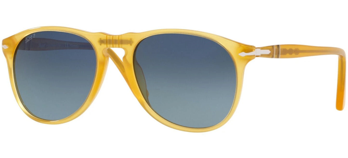Persol PO 9649S Miele/Blue Shaded Polarized (204/S3) Sunglasses
